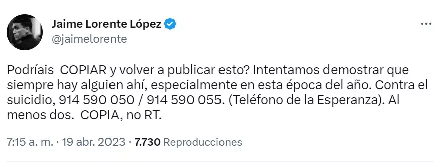 Tuit Jaime Lorente