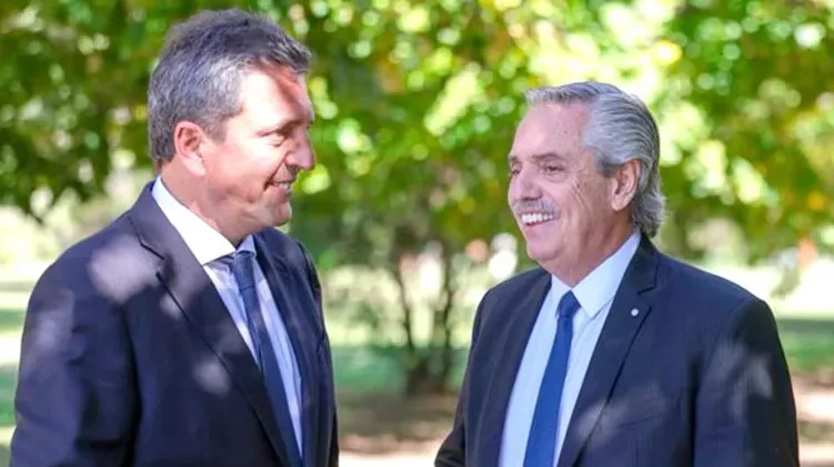 Sergio Massa junto al presidente