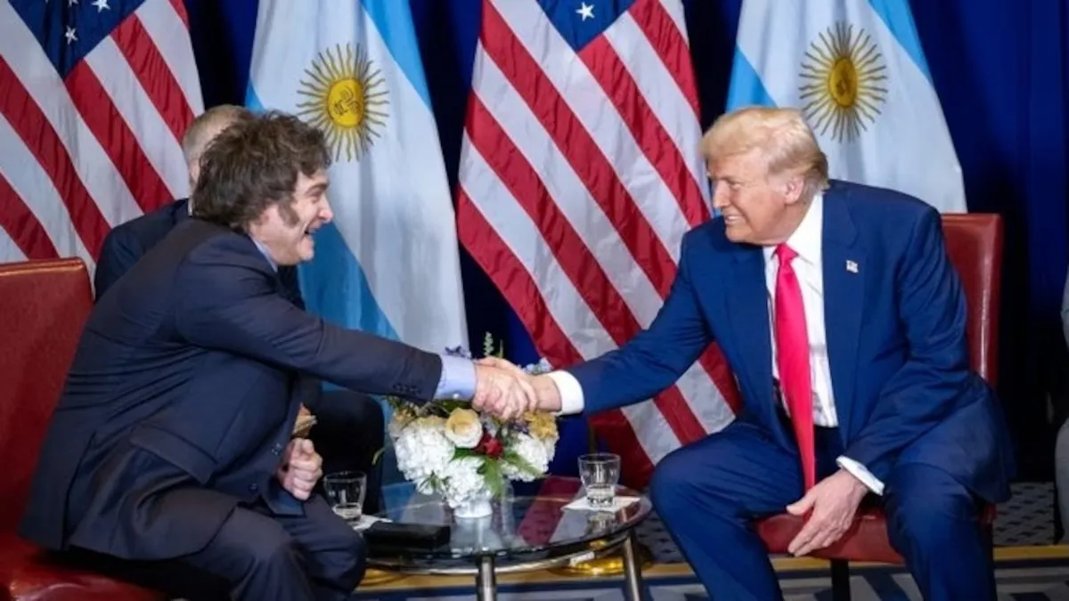 Javier Milei con el presidente Trump