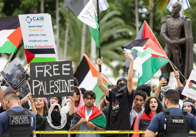 Protesta pro-Palestina en la USF