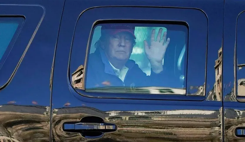 Donald Trump llegando a Miami