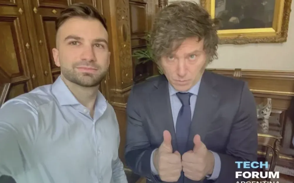 Milei junto a Novelli